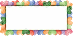 Colorful Hearts Border Template PNG Image