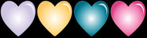 Colorful Hearts Gradient Background PNG image with transparent background