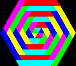 Colorful Hexagon Pattern PNG image with transparent background