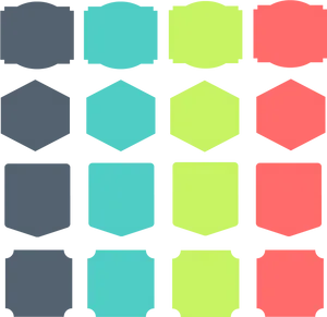 Colorful Hexagon Pattern PNG Image