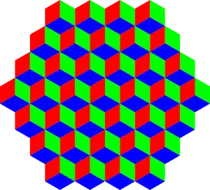 Colorful Hexagon Pattern PNG Image