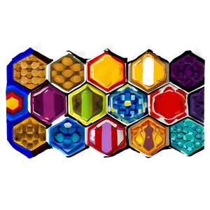 Colorful Hexagon Tile Pattern Png 73 PNG Image