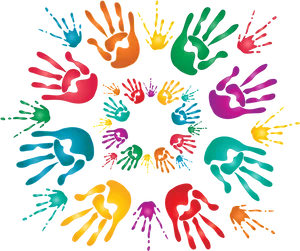 Colorful_ Holi_ Handprints_ Celebration PNG Image