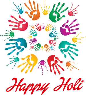 Colorful_ Holi_ Handprints_ Celebration PNG Image