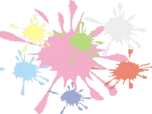 Colorful_ Holi_ Splashes_ Vector PNG Image