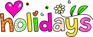 Holidays Typography Free Library - School Holidays Clipart PNG image with transparent background