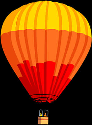 Colorful Hot Air Balloon Illustration PNG with transparent background
