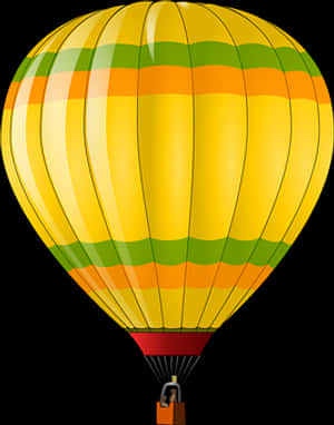 Colorful Hot Air Balloon Illustration PNG image with transparent background