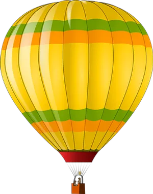 Colorful Hot Air Balloon Illustration PNG Image