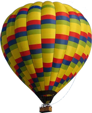 Colorful Hot Air Balloon Transparent Background PNG Image