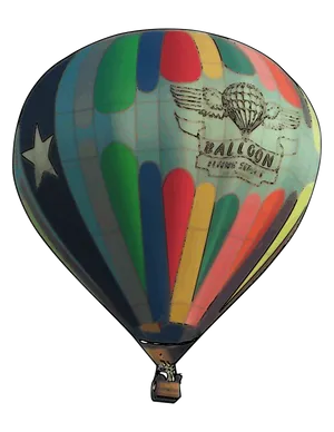 Colorful Hot Air Balloonin Flight PNG Image