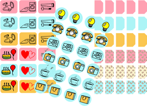 Colorful_ Icons_ Collage PNG image with transparent background