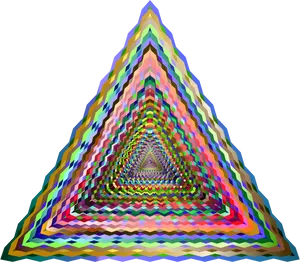 Colorful Infinite Triangle Pattern PNG Image