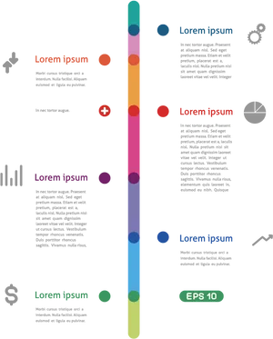 Colorful Infographic Elements Vector PNG Image