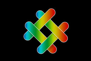 Colorful Interlocking Rings Graphic PNG image with transparent background