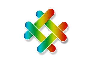 Colorful Interlocking Rings Graphic PNG Image