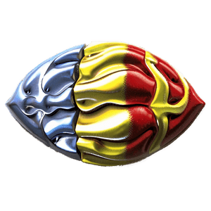 Colorful Kiss Mask Sculpture PNG
