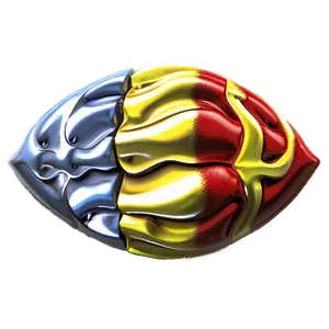 Colorful Kiss Mask Sculpture PNG Image