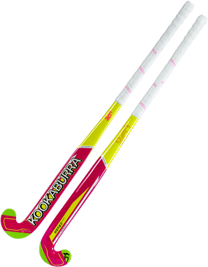 Colorful Kookaburra Hockey Sticks PNG image with transparent background