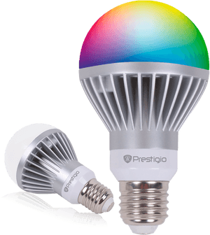 Colorful L E D Light Bulbs Prestigio PNG image with transparent background
