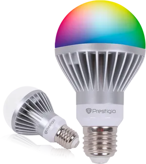 Colorful L E D Light Bulbs Prestigio PNG Image