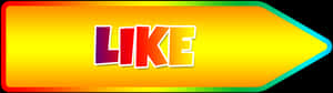Colorful Like Button Graphic PNG image with transparent background
