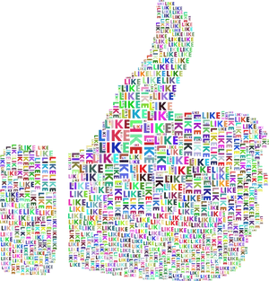 Colorful Like Button Mosaic PNG Image