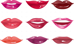 Colorful Lips Pattern Background PNG image with transparent background