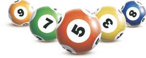 Colorful Lottery Balls Vector PNG image with transparent background