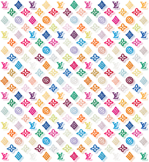 Colorful Louis Vuitton Pattern PNG Image