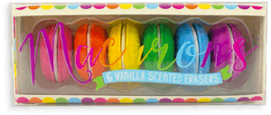 Colorful Set Of Macaron Shaped Erasers - Macaron Erasers, HD Png Download PNG