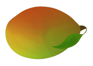 Colorful Mango Illustration PNG with transparent background