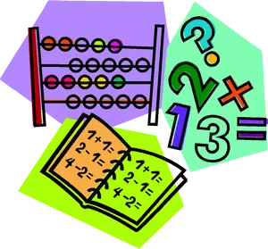 Colorful Mathematics Concepts Illustration PNG Image