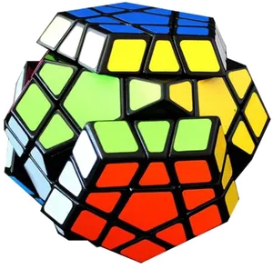 Colorful Megaminx Puzzle PNG Image