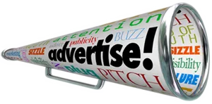 Colorful Megaphone Advertising Concepts PNG Image