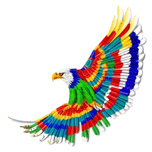 Colorful Mexican Eagle Artwork Png 06132024 PNG Image