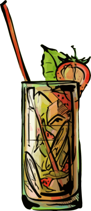 Strawberry Mojito Cocktail Clip Arts - Transparent Mojito Clip Art, HD Png Download PNG with transparent background
