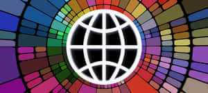 Colorful Mosaic Globe Background PNG image with transparent background