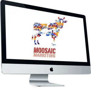 Colorful Mosaic Marketingi Mac Display PNG Image