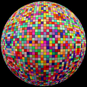 Colorful Mosaic Sphere PNG image with transparent background