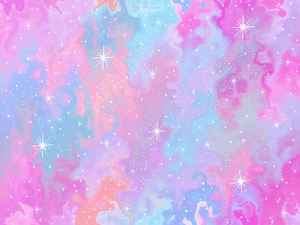 Colorful Nebula Stars Pattern PNG Image