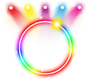 Colorful_ Neon_ Lights_ Circle PNG Image