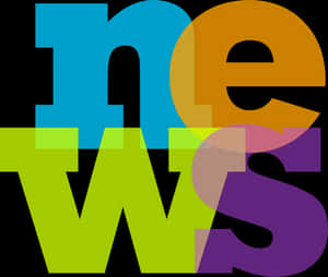 Colorful News Word Graphic PNG with transparent background