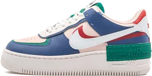 Colorful Nike Air Force Sneaker PNG Image