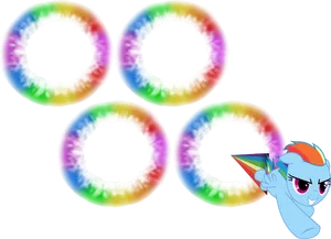 Colorful_ Olympic_ Rings_with_ Cartoon_ Character PNG Image