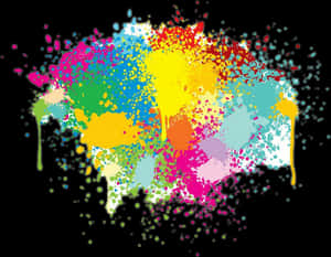 Colorful Paint Splash Explosion PNG image with transparent background