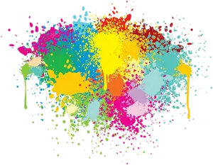 Colorful Paint Splash Explosion PNG Image