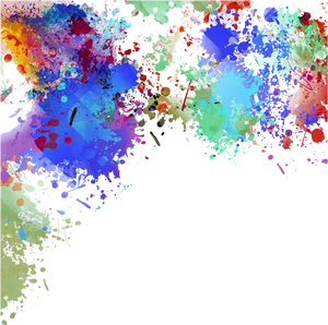 Colorful Paint Splatter Background PNG Image