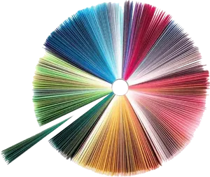 Colorful Paint Swatch Fan PNG Image