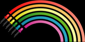Colorful Paintbrush Rainbow PNG image with transparent background